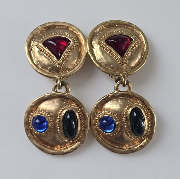 Unsigned Les Bernard Vintage Byzantium Earrings - Picture 5 of 7